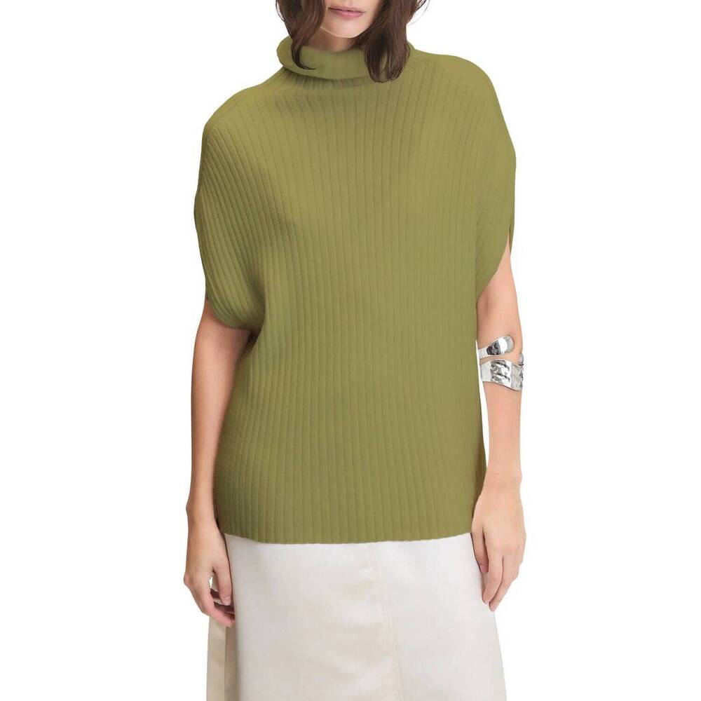 NEW DELUC marlon turtleneck vest in green
